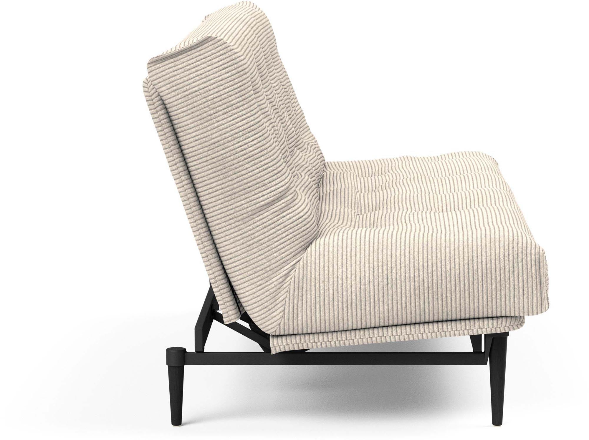 Erleben Sie das elegante Colpus Bettsofa 140 in Nordic Eiche schwarz von Innovation Living – ideal für moderne Räume und flexible Nutzung.
