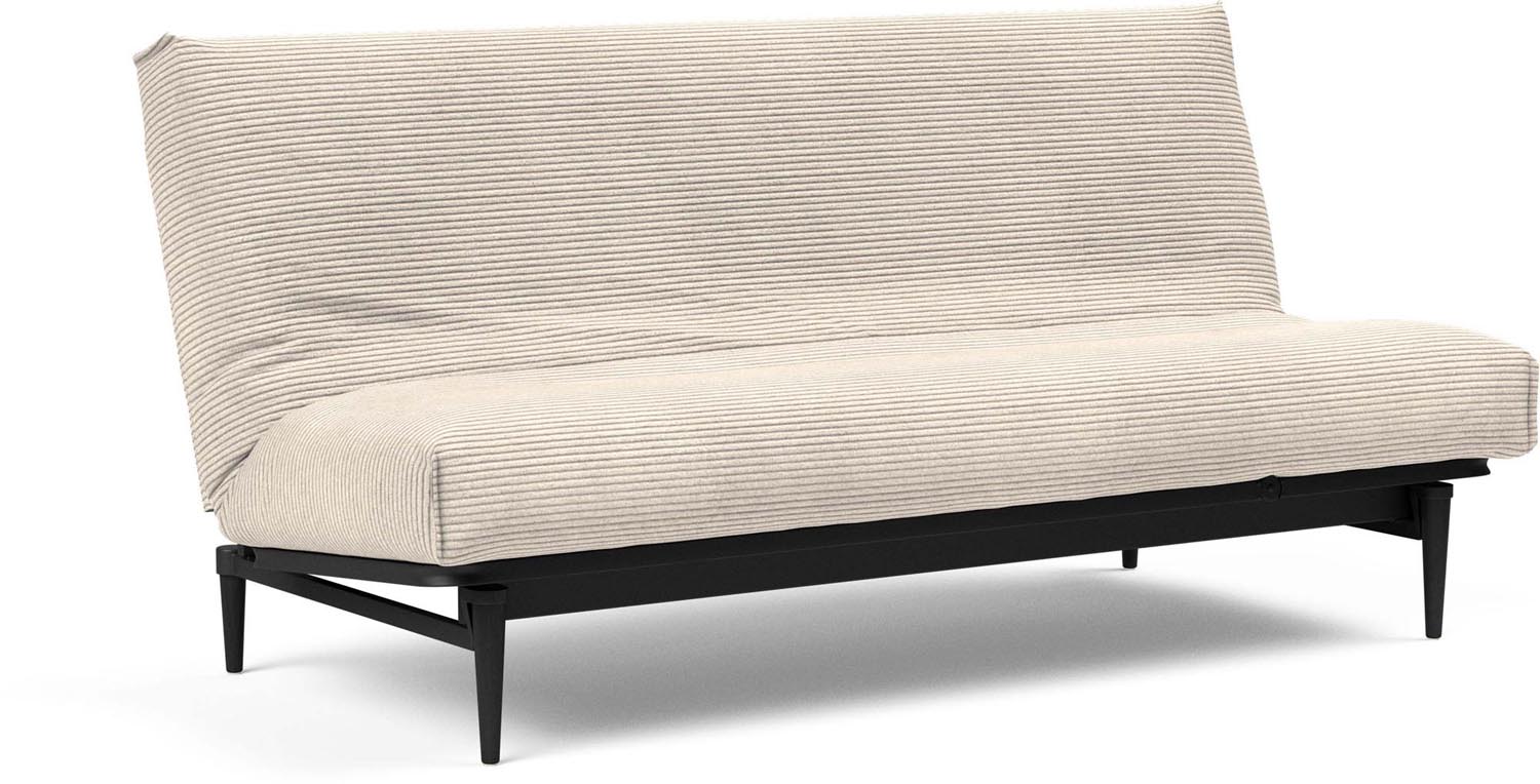 Entdecken Sie das stilvolle Colpus Bettsofa 140 in Nordic Cover und schwarzer Eiche von Innovation Living – ideal für zeitgemässe Wohnkonzepte und vielseitige Einsätze.