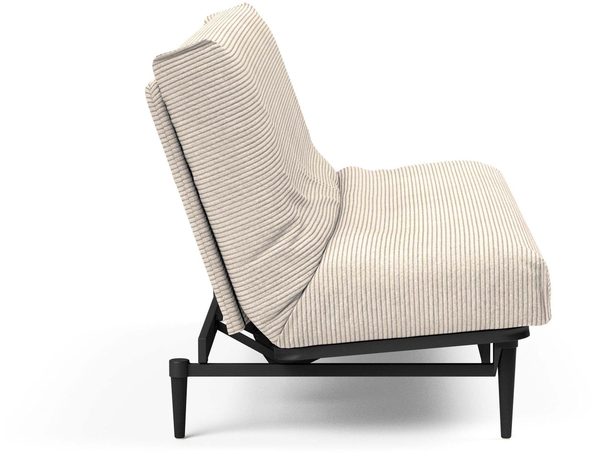 Erleben Sie das elegante Colpus Bettsofa 140 mit Nordic Cover und schwarzer Eiche von Innovation Living – perfekt für modernes Wohnen und flexible Nutzung.