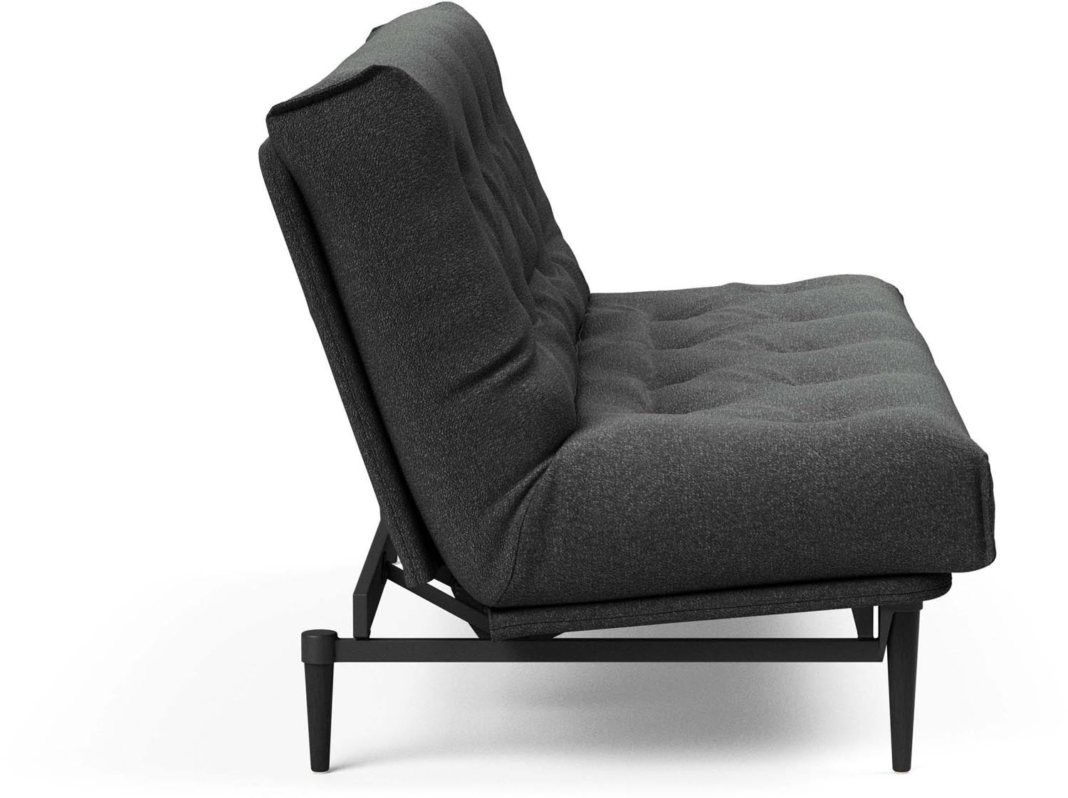 Erleben Sie das elegante Colpus Bettsofa 140 in Nordic Eiche schwarz von Innovation Living – ideal für moderne Räume und flexible Nutzung.