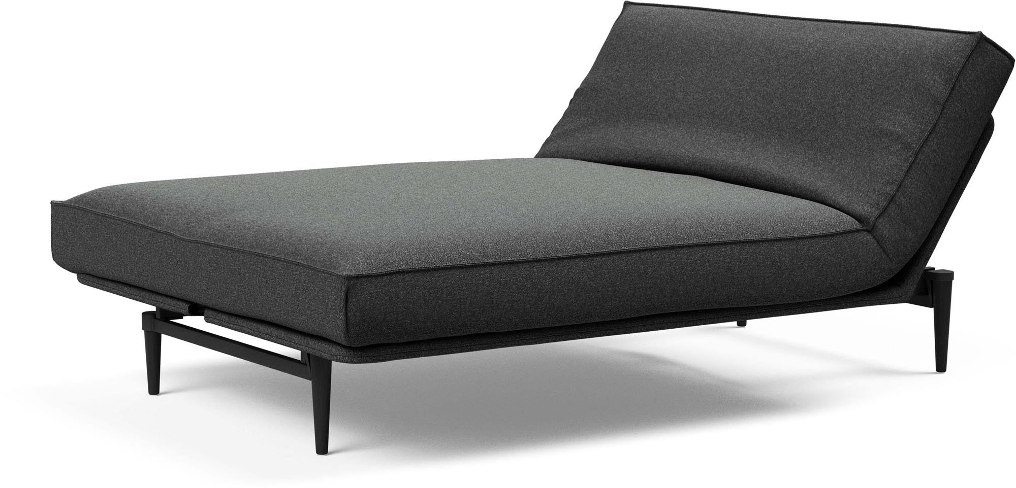 Entdecken Sie das Colpus Bettsofa 140 Sharp Plus Cover in edlem Eiche schwarz. Ideal für kleine Räume, vereint es Funktionalität und modernen Stil.