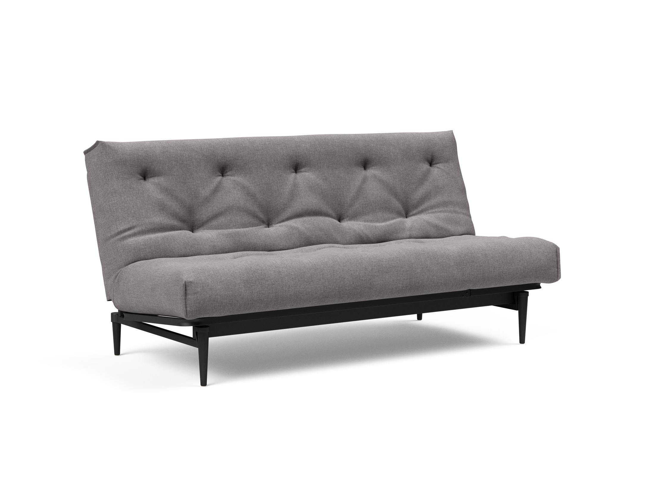 Entdecken Sie das Colpus Bettsofa 140 in Nordic Eiche schwarz von Innovation Living – eine harmonische Verbindung aus modernem Stil und gemütlichem Schlafkomfort.