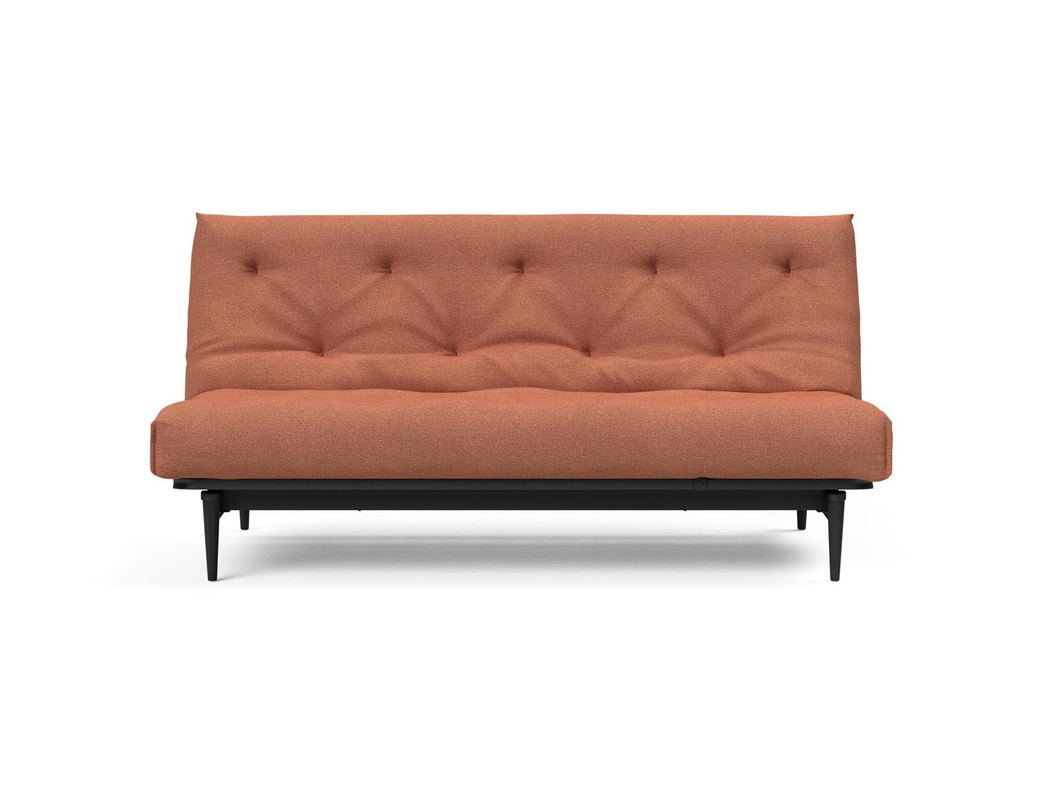 Erleben Sie das stilvolle Colpus Bettsofa 140 in Nordic Eiche schwarz von Innovation Living – ideal für gemütliche Nächte und elegantes Wohnen.