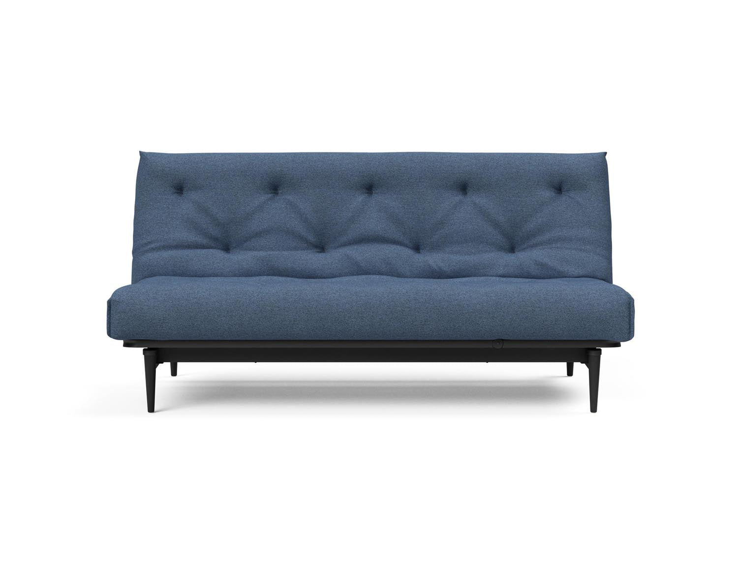 Erleben Sie das stilvolle Colpus Bettsofa 140 in Nordic Eiche schwarz von Innovation Living – ideal für gemütliche Nächte und elegantes Wohnen.