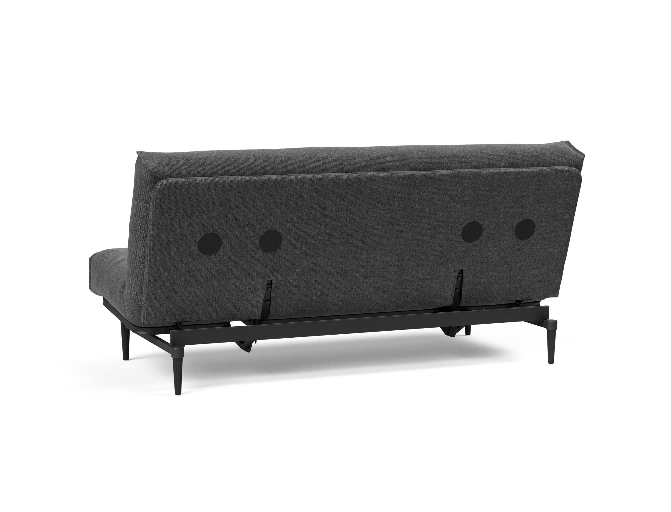 Erleben Sie das Colpus Bettsofa 140 in Nordic Eiche schwarz von Innovation Living – stilvolles Design trifft auf vielseitige Funktionalität und höchsten Schlafkomfort.
