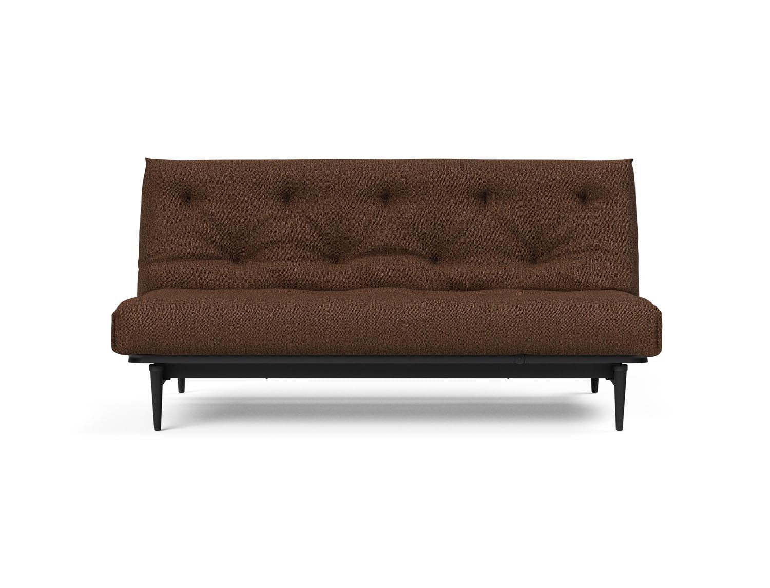 Erleben Sie das stilvolle Colpus Bettsofa 140 in Nordic Eiche schwarz von Innovation Living – ideal für gemütliche Nächte und elegantes Wohnen.