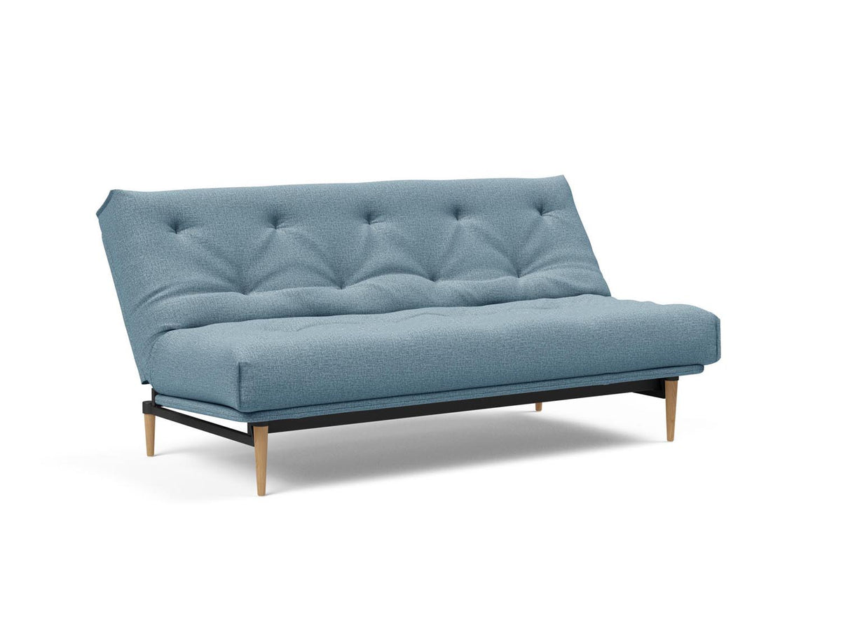 Colpus Bettsofa 140 Nordic mit Gestellbezug Soft Spring in 525 Mixed Dance Light Blue präsentiert im Onlineshop von KAQTU Design AG. Bettsofa ist von Innovation Living