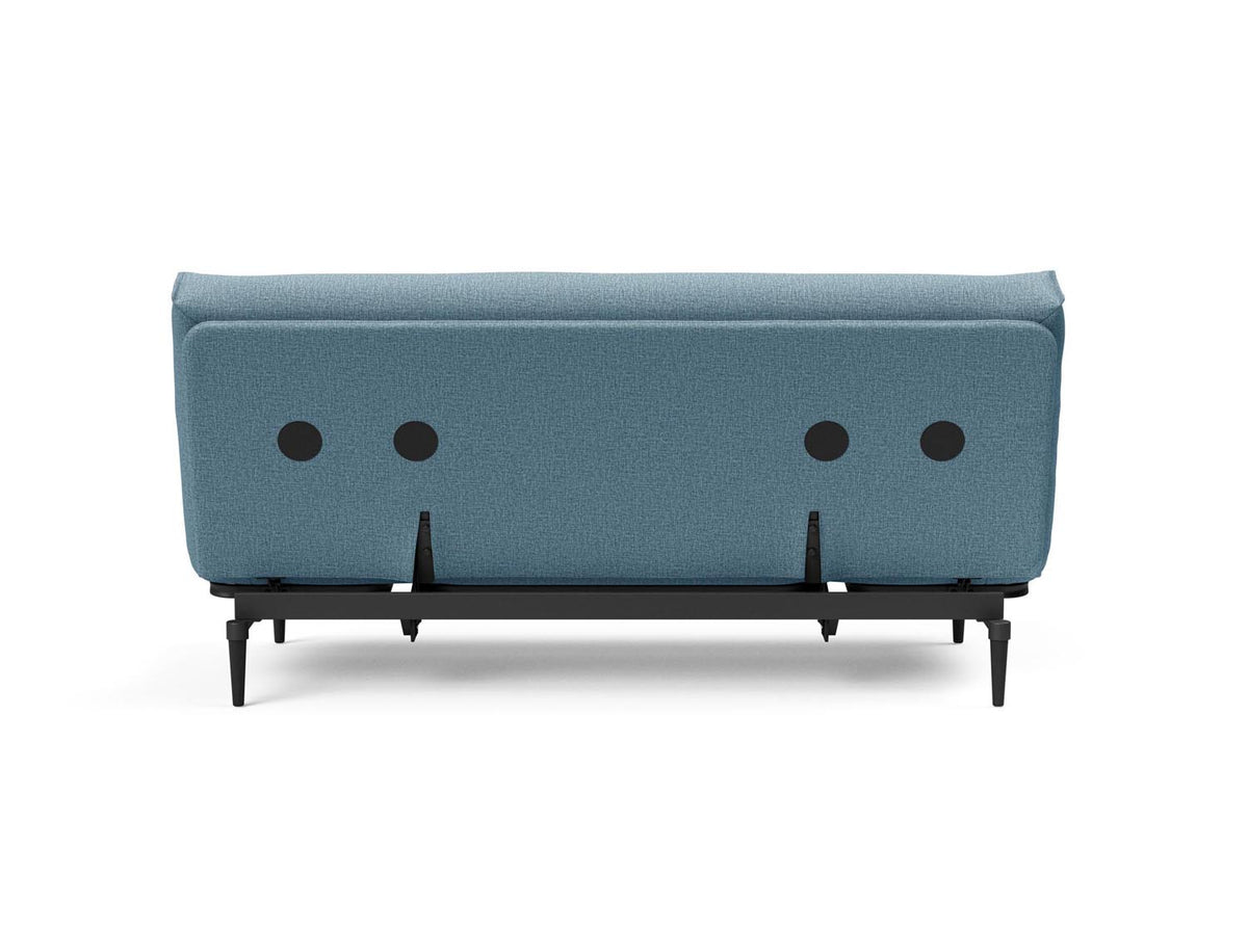 Colpus Bettsofa 140 Nordic Eiche schwarz Soft Spring in 525 Mixed Dance Light Blue präsentiert im Onlineshop von KAQTU Design AG. Bettsofa ist von Innovation Living