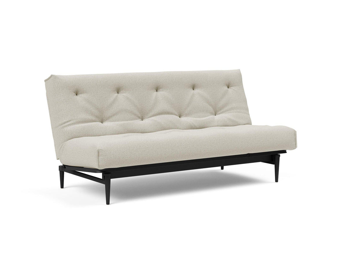 Colpus Bettsofa 140 Nordic Eiche schwarz Soft Spring in 527 Mixed Dance Natural präsentiert im Onlineshop von KAQTU Design AG. Bettsofa ist von Innovation Living