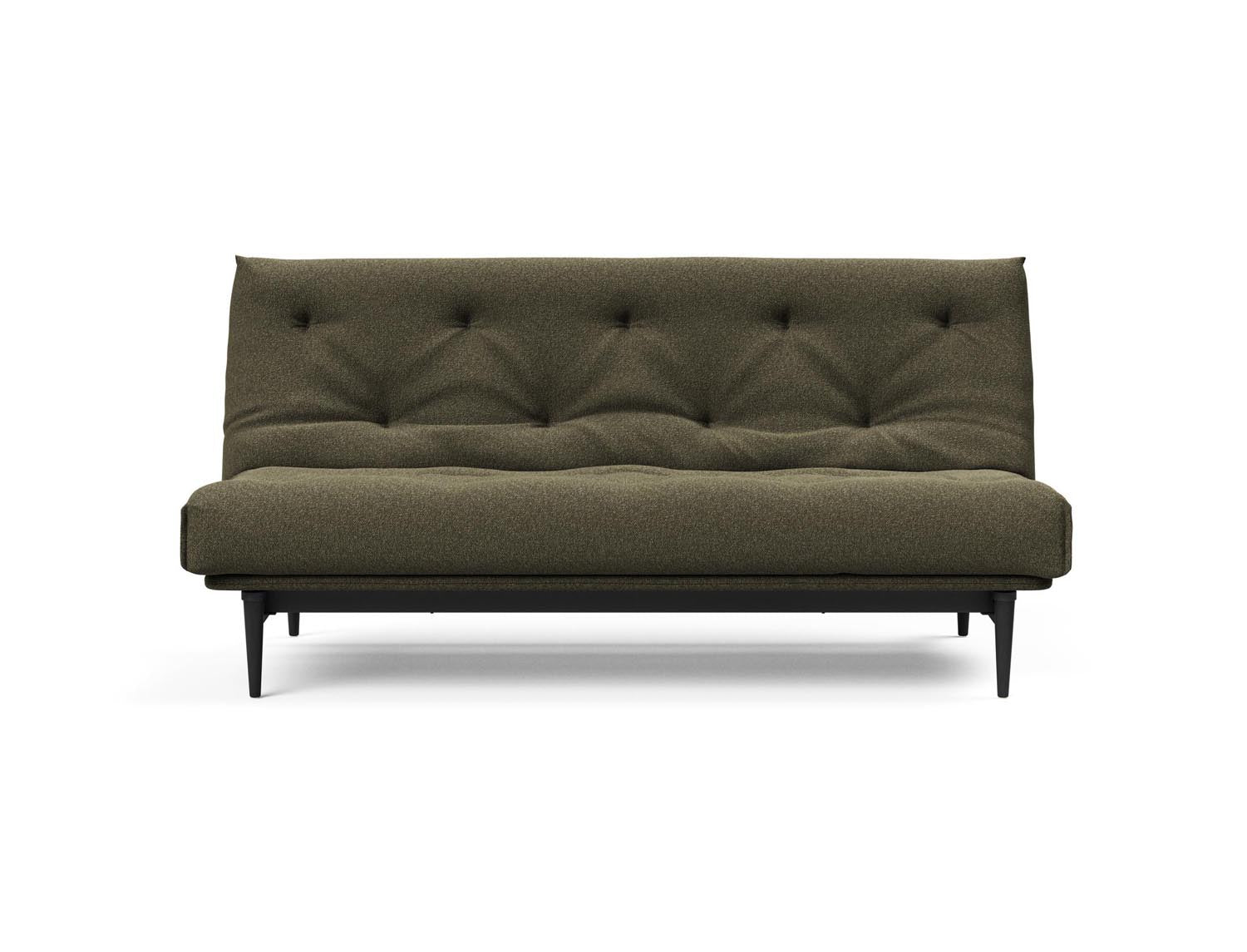 Stylisches Bettsofa Colpus in Nordic Eiche schwarz, 140 cm, ausgestattet mit einem komfortablen Soft Spring Bezug – ideal für modernes Interieur.