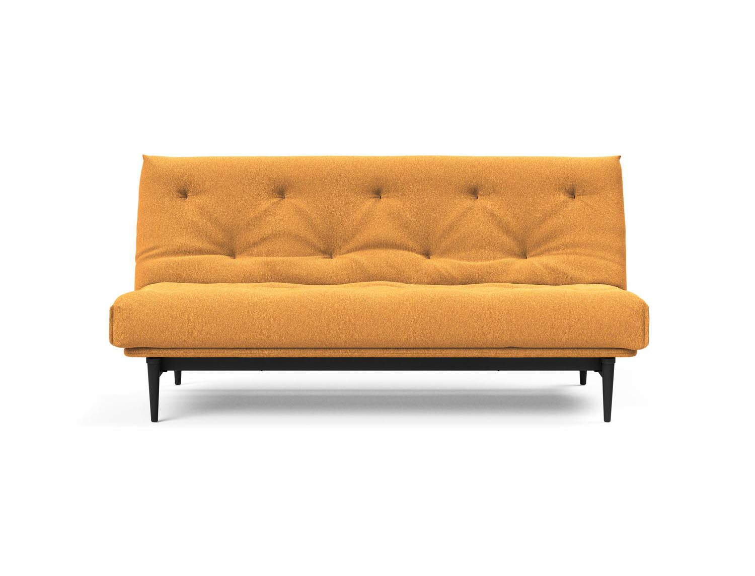 Elegantes Bettsofa Colpus in Nordic Eiche schwarz, 140 cm, mit weichem Soft Spring Bezug – perfektes Möbelstück für stilvolle Wohnräume.