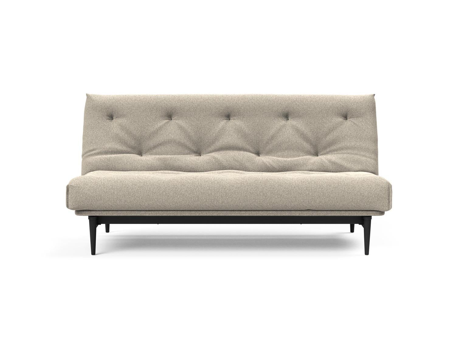 Stylisches Bettsofa Colpus in Nordic Eiche schwarz, 140 cm, mit weichem Soft Spring Bezug – perfekt für gemütliche Wohnräume.