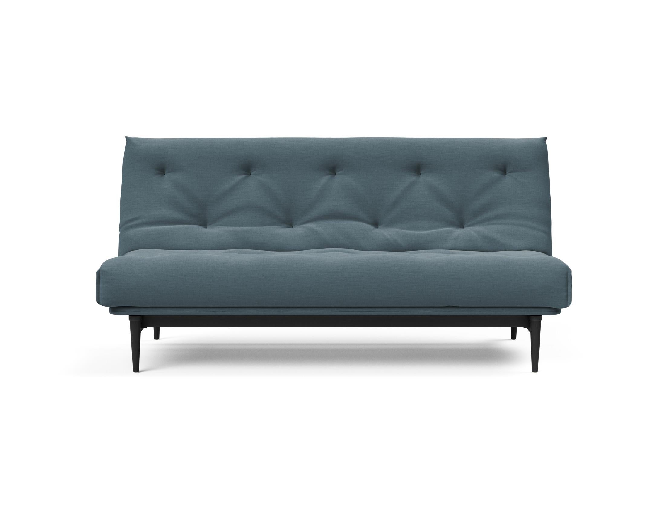 Stylisches Colpus Bettsofa in Nordic Eiche schwarz, 140 cm, mit weichem Soft Spring Bezug – perfekt für modernes Wohnen und Entspannung.