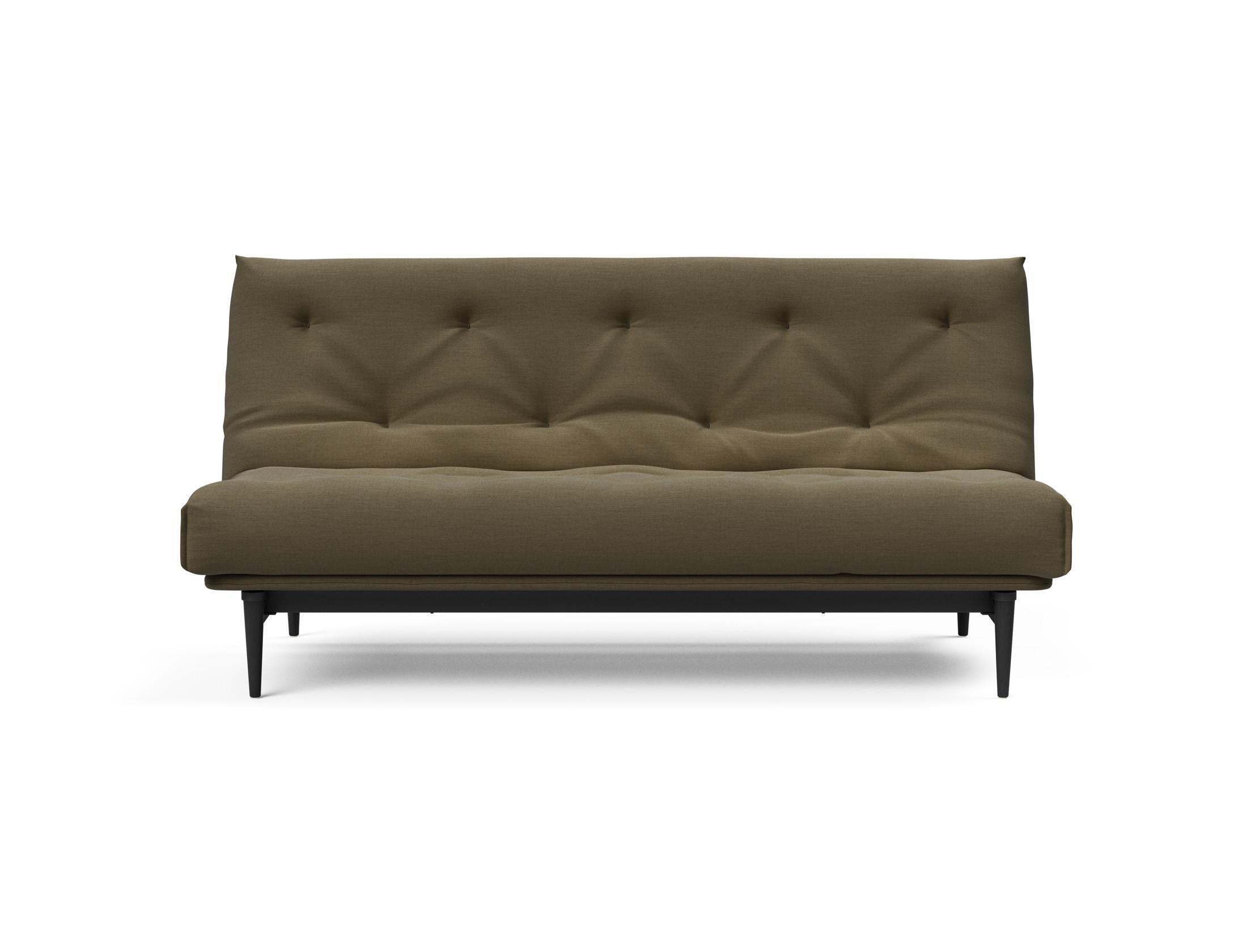 Modernes Bettsofa Colpus in Nordic Eiche schwarz, 140 cm, mit weichem Soft Spring Bezug – perfekt für gemütliche und stilvolle Einrichtung.
