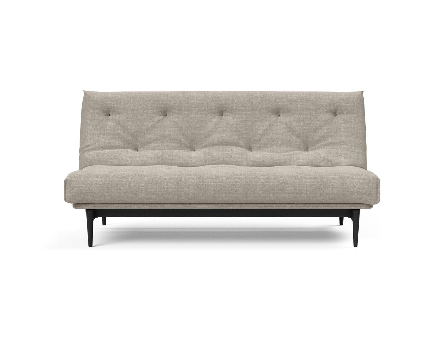 Elegantes Colpus Bettsofa in Nordic Eiche schwarz, 140 cm, ausgestattet mit einem komfortablen Soft Spring Bezug – ideal für jeden Wohnraum.