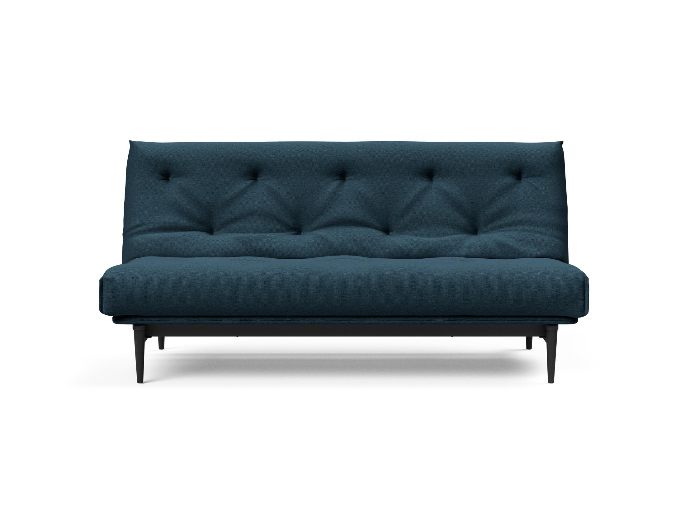 Stylisches Colpus Bettsofa in Nordic Eiche schwarz, 140 cm, mit weichem Soft Spring Bezug – perfekt für modernes Wohnen und Entspannen.