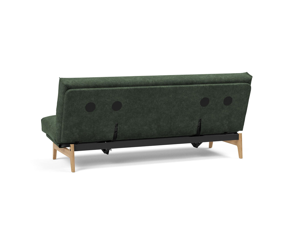Aslak 120 Bettsofa Nordic Cover mit Gestellbezug Soft Spring in 281 Avella Pine Green präsentiert im Onlineshop von KAQTU Design AG. Bettsofa ist von Innovation Living