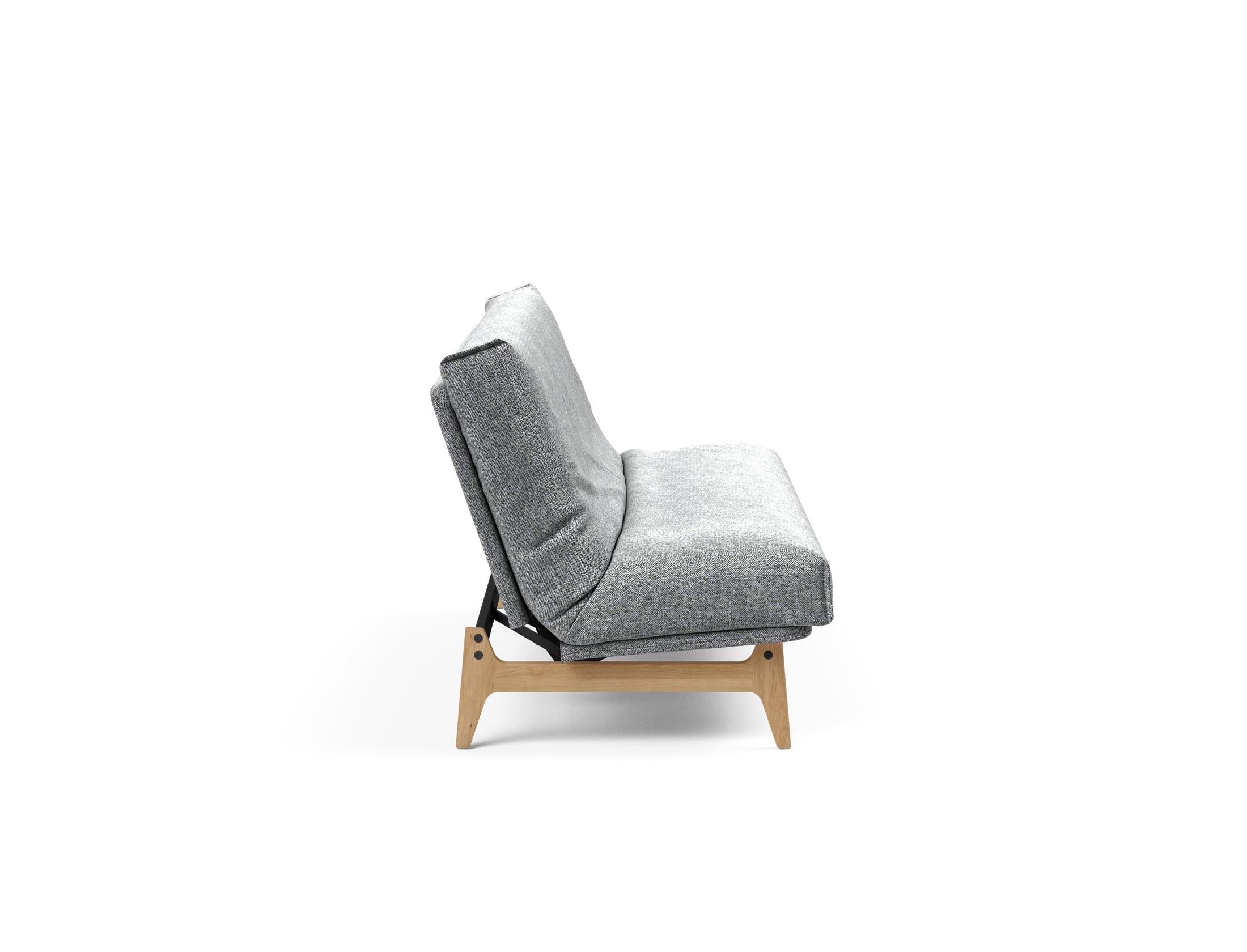 Entdecken Sie das Aslak 120 Bettsofa Nordic Cover: minimalistisches Design, außergewöhnlicher Komfort mit Soft Spring-Matratze und nachhaltiger Qualität.