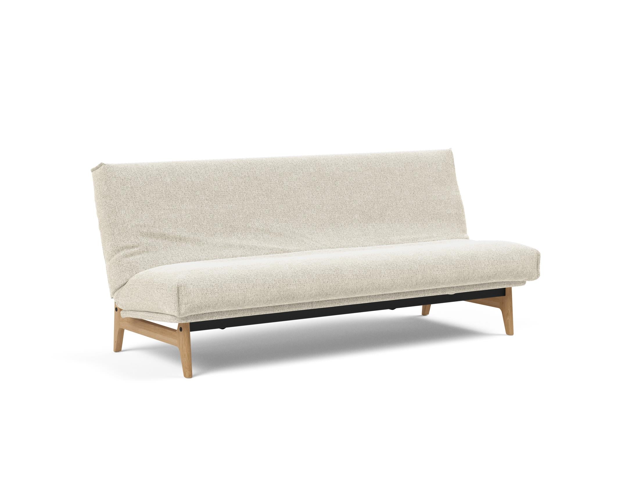 Erleben Sie das Aslak 120 Bettsofa Nordic Cover: skandinavische Eleganz, weiche Soft Spring-Matratze und umweltfreundliche Langlebigkeit.