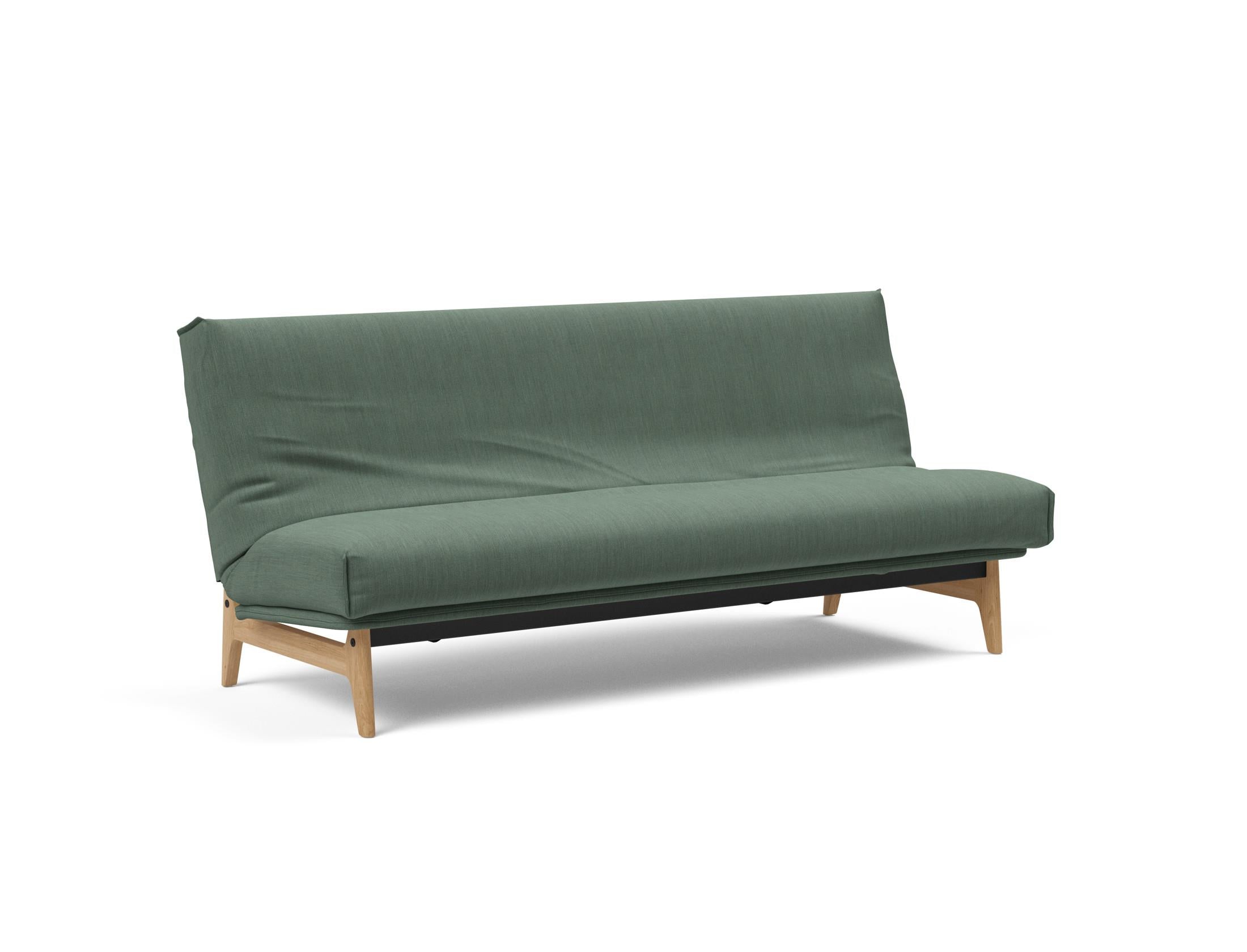 Erleben Sie das Aslak 120 Bettsofa Nordic Cover: skandinavische Eleganz, weiche Soft Spring-Matratze und umweltfreundliche Langlebigkeit.