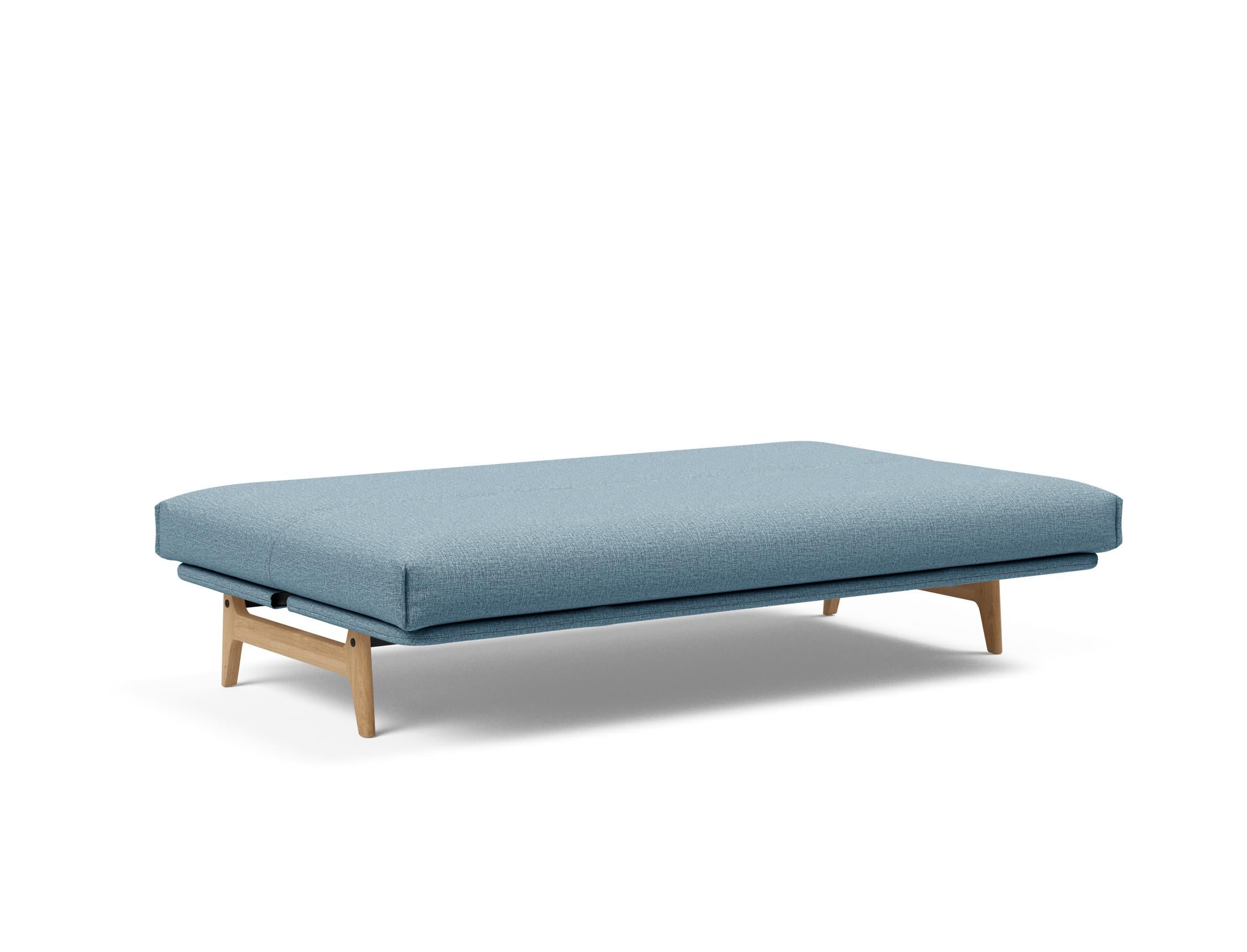 Erleben Sie das Aslak 120 Bettsofa Nordic Cover: skandinavische Eleganz, weiche Soft Spring-Matratze und umweltfreundliche Langlebigkeit.
