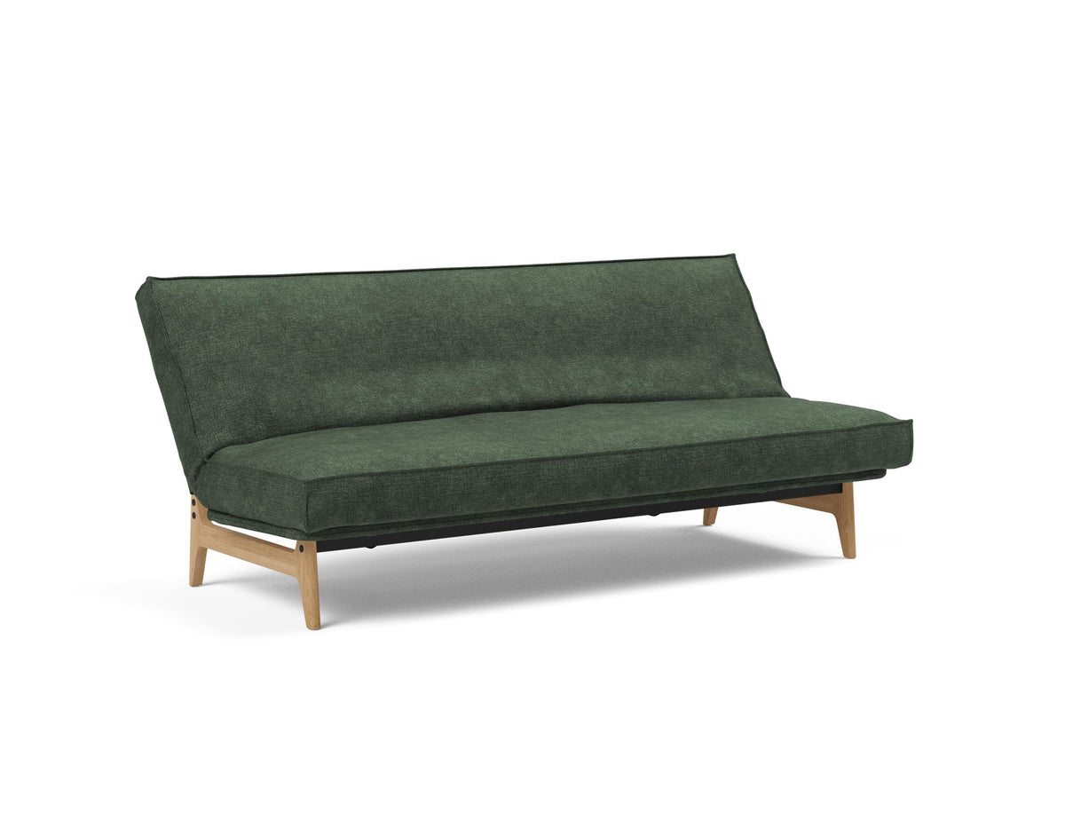 Aslak 120 Bettsofa Sharp Plus Cover mit Gestellbezug Soft Spring in 281 Avella Pine Green präsentiert im Onlineshop von KAQTU Design AG. Bettsofa ist von Innovation Living