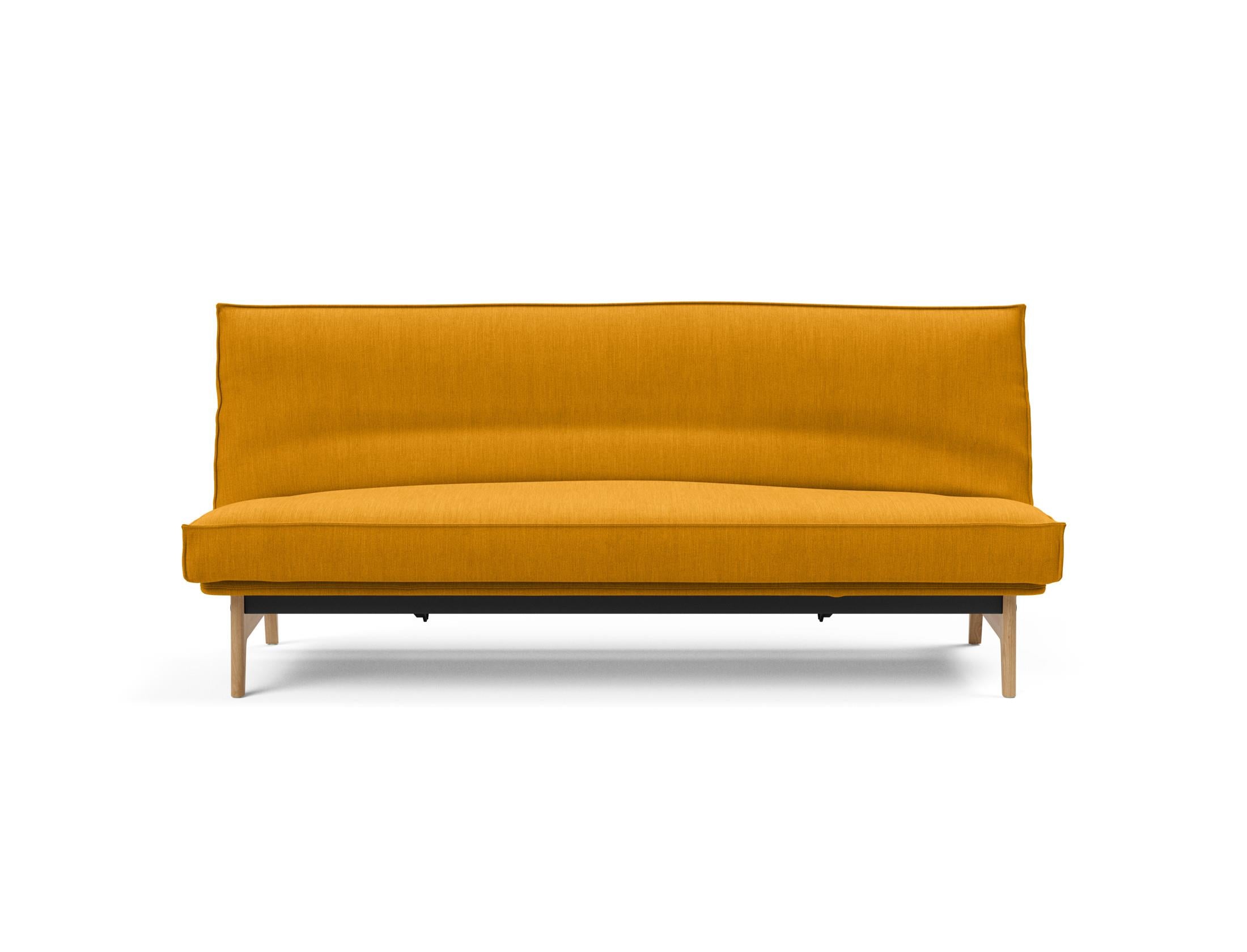 Modernes Aslak 120 Bettsofa mit hochwertigem Soft Spring Bezug, perfekt für gemütliche Wohnräume und als praktische Schlaflösung.