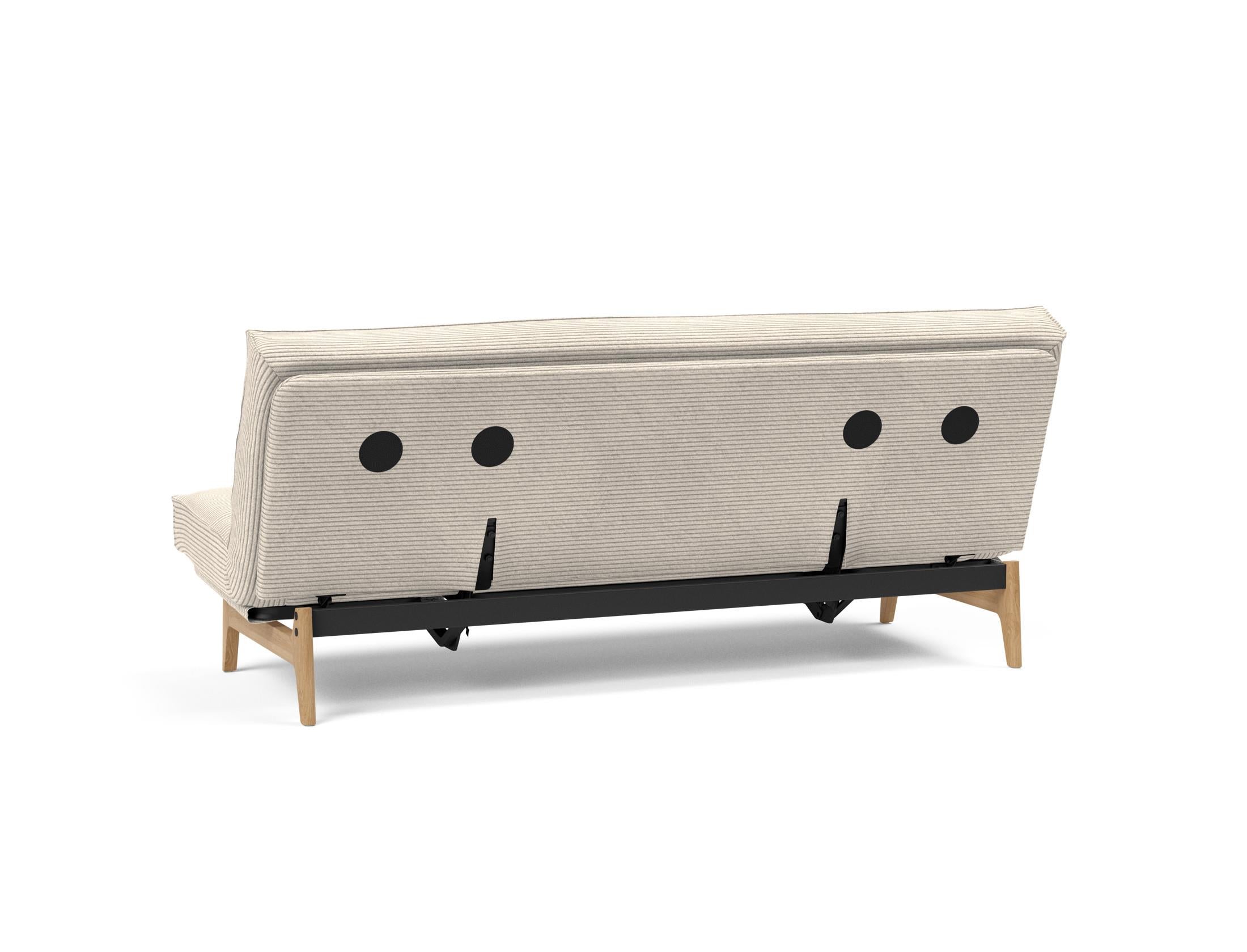 Entdecken Sie das Aslak 120 Bettsofa mit Soft Spring-Matratze – minimalistisches Design, herausragender Komfort und nachhaltige Qualität für jeden Raum.