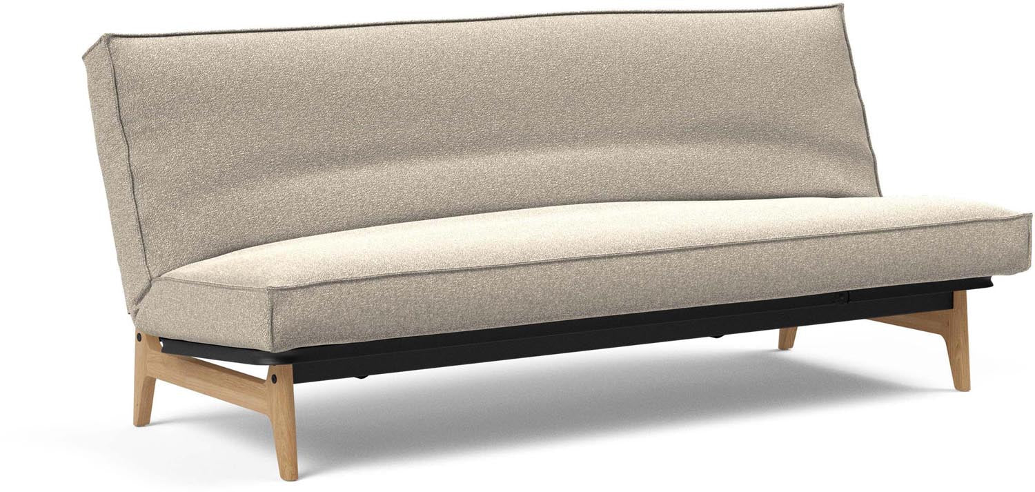Aslak 120 Bettsofa mit Sharp Plus Cover: modernes Design trifft auf Funktionalität, perfekt als Sofa oder Gästebett für jedes Zuhause.