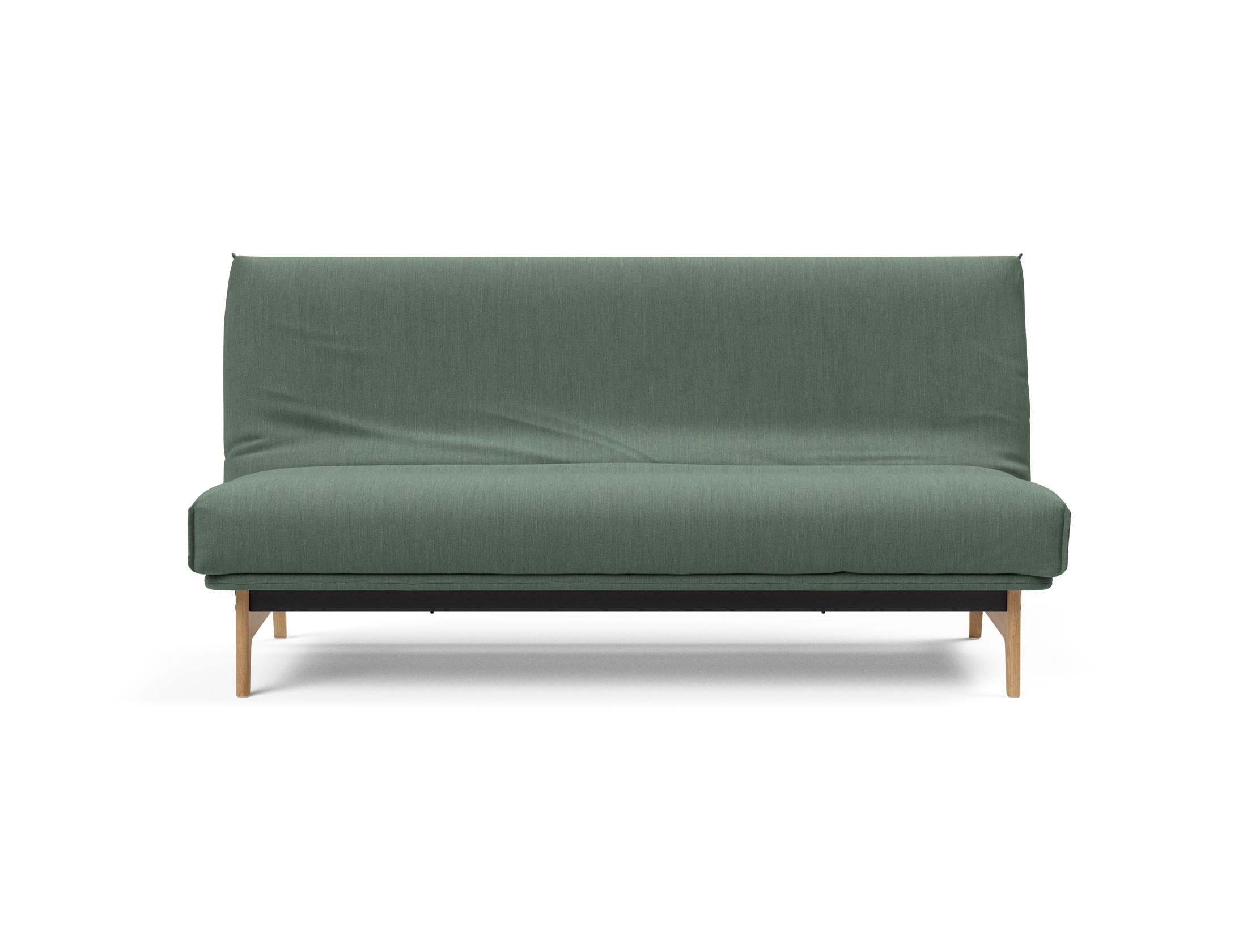 Modernes Aslak 140 Bettsofa mit Soft Spring Bezug, perfekt für stilvolle Wohnräume und als praktisches Schlafsofa.