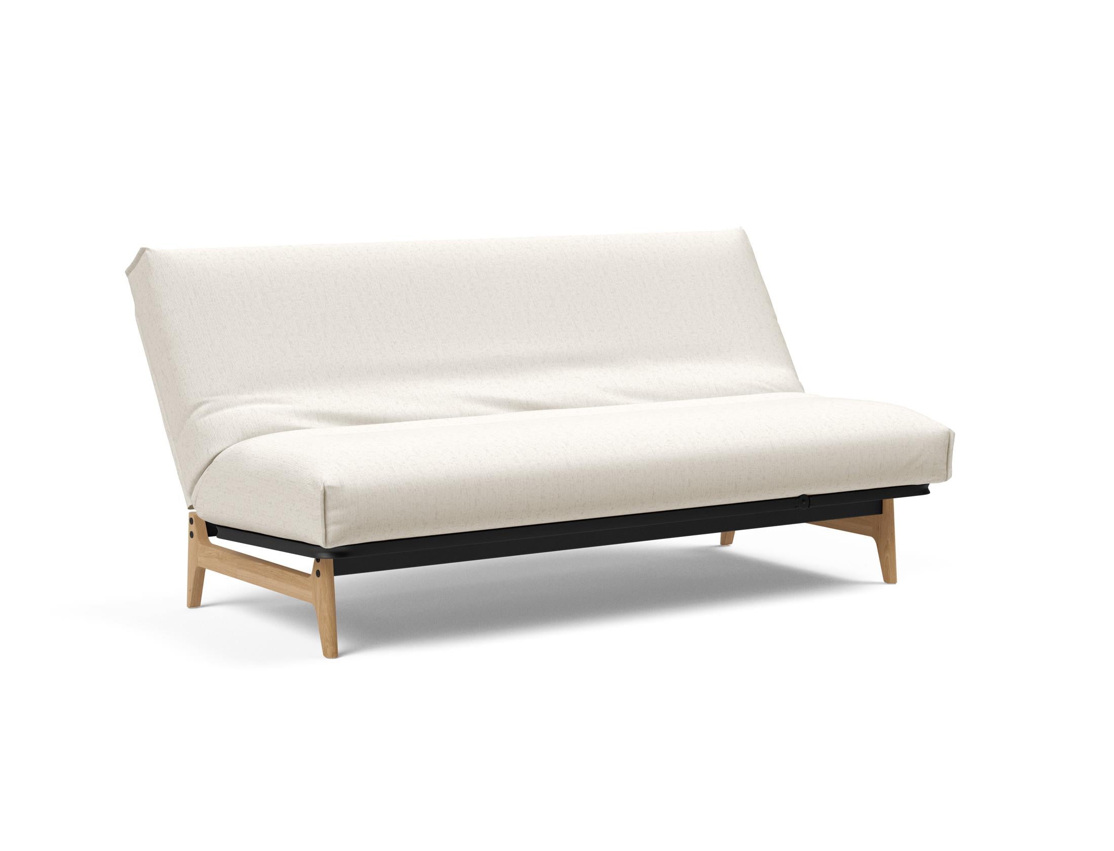 Erleben Sie das Aslak 140 Bettsofa Nordic Cover: stilvolles skandinavisches Design, pflegeleichter Bezug und individuelle Matratzenwahl für optimalen Schlafkomfort.