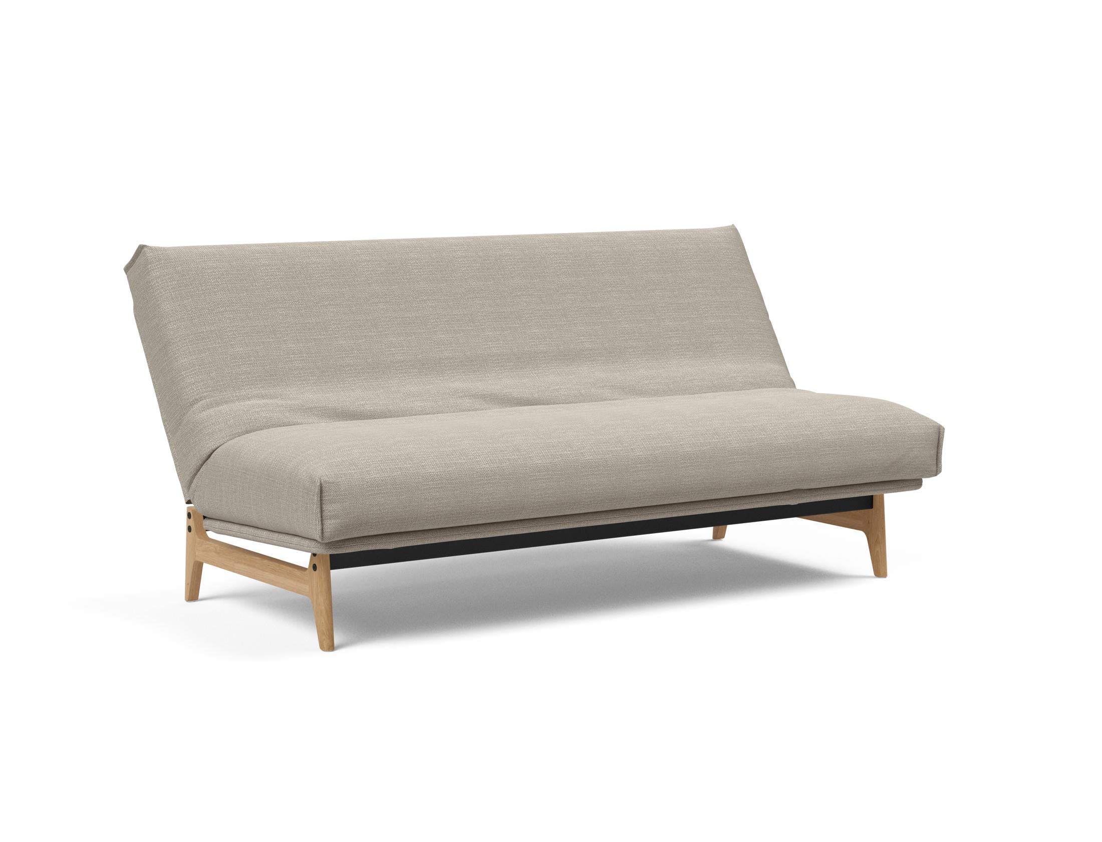 Erleben Sie das Aslak 140 Bettsofa Nordic Cover: stilvolles skandinavisches Design, pflegeleichter Bezug und individuelle Matratzenwahl für optimalen Schlafkomfort.
