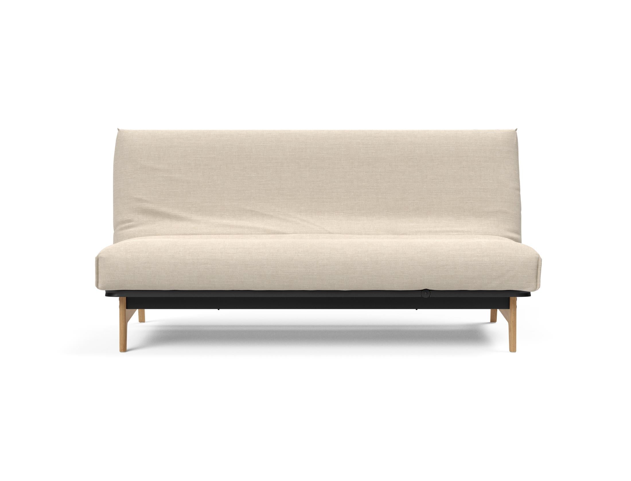 Stylisches Aslak 140 Bettsofa mit Soft Spring Gestellbezug, ideal für gemütliche Wohnräume und vielseitige Nutzung.