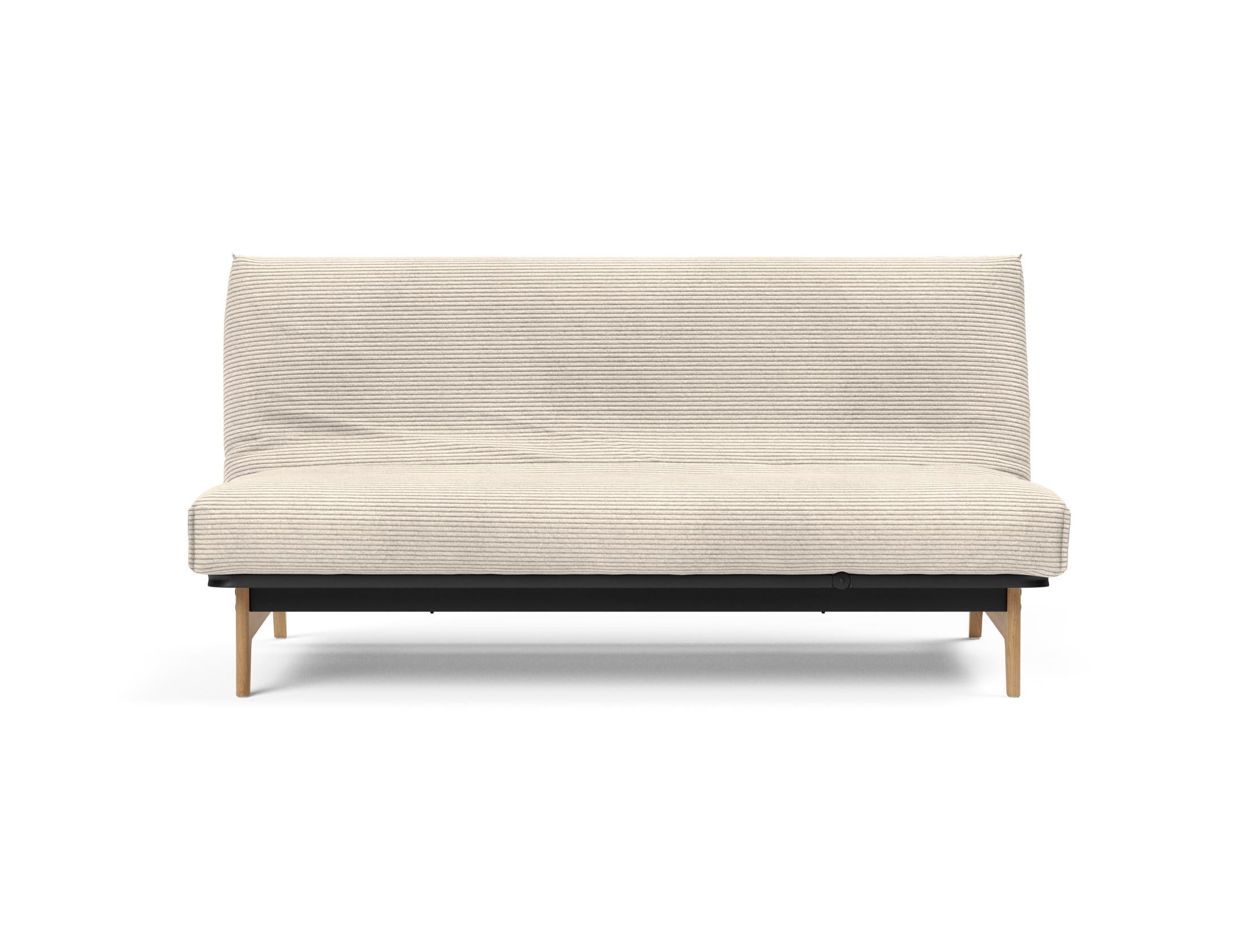 Elegantes Aslak 140 Bettsofa mit Nordic Cover, ideal für gemütliche Wohnräume und als praktische Schlaflösung für Gäste.