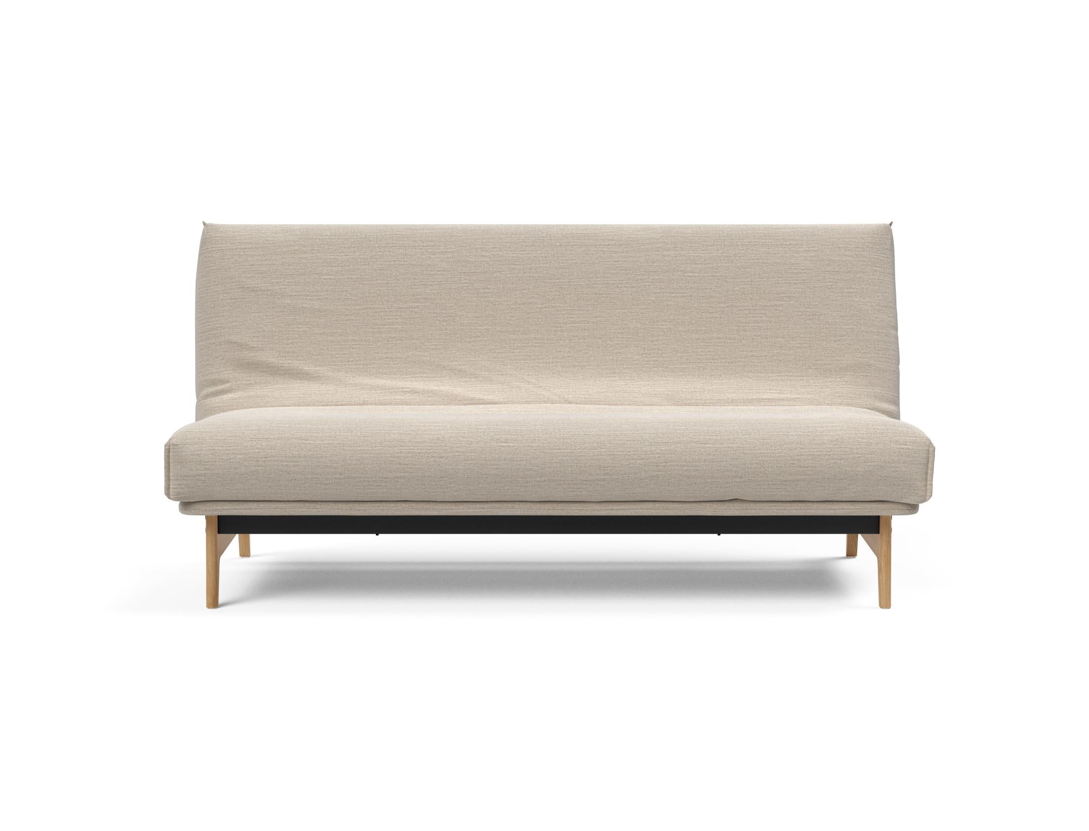 Elegantes Aslak 140 Bettsofa mit Nordic Cover, ideal für gemütliche Wohnräume und als praktisches Schlafsofa für Gäste.