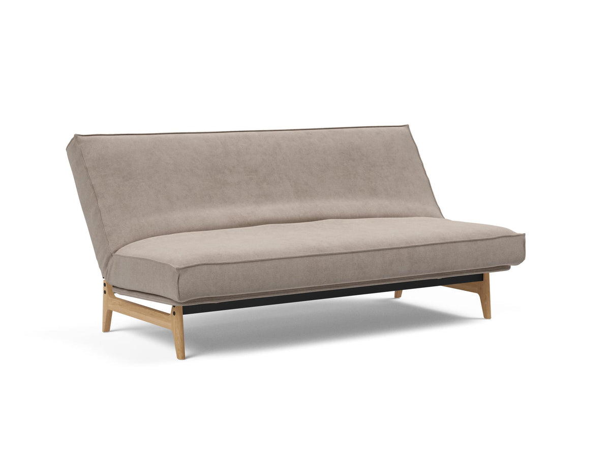 Aslak 140 Bettsofa Sharp Plus Cover mit Gestellbezug Soft Spring in 318 Cordufine Beige präsentiert im Onlineshop von KAQTU Design AG. Bettsofa ist von Innovation Living