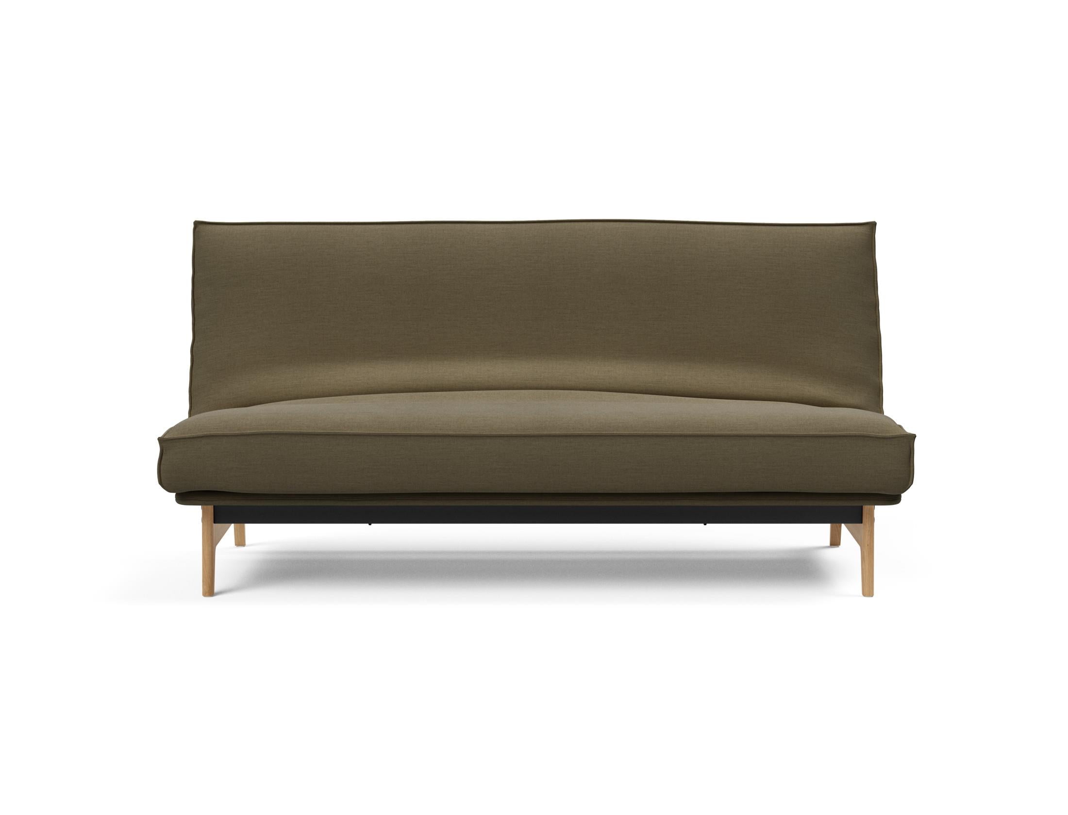 Modernes Aslak 140 Bettsofa in elegantem Design, ausgestattet mit dem weichen Sharp Plus Bezug und einem bequemen Soft Spring Gestellbezug.