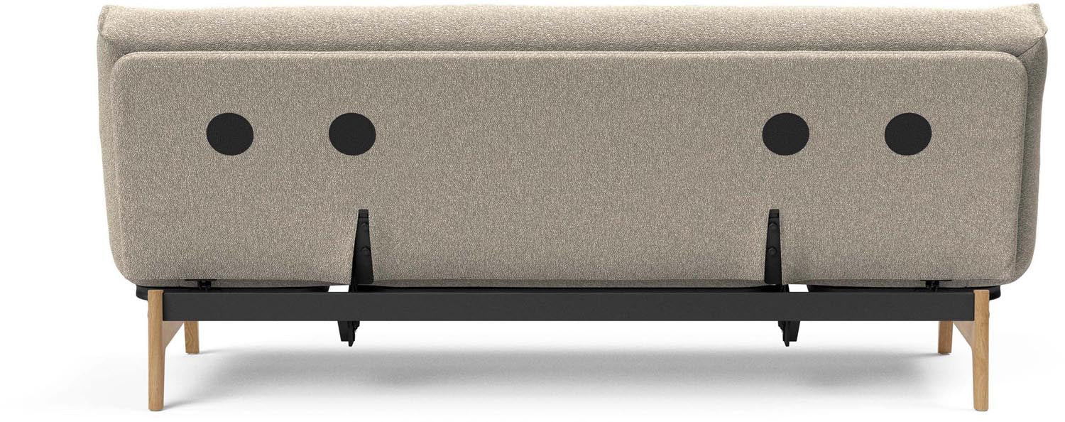 Erleben Sie das Aslak 120 Bettsofa Nordic Classic von Innovation Living: elegantes skandinavisches Design, ideal für kleine Räume und gemütliche Nächte.