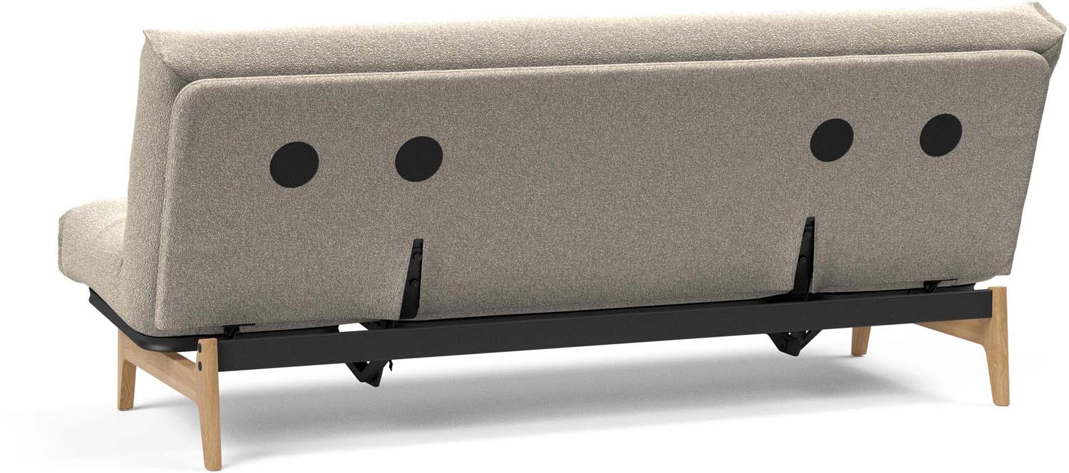 Entdecken Sie das Aslak 120 Bettsofa Nordic von Innovation Living: stilvolles skandinavisches Design, anpassbare Matratzen und praktische Funktionalität für Ihr Zuhause.