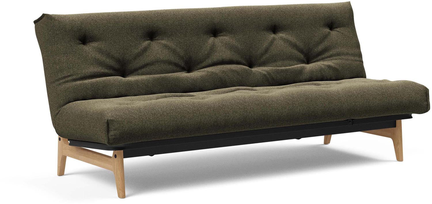 Entdecken Sie das Aslak 120 Bettsofa Nordic Spring von Innovation Living: stilvolles skandinavisches Design, perfekt für platzsparende Lösungen und Übernachtungen.