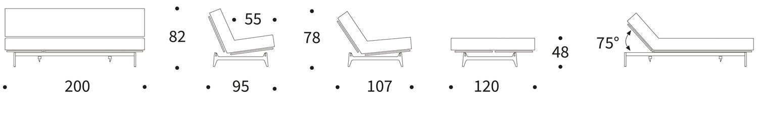 Erleben Sie das Aslak 120 Bettsofa Nordic – ein elegantes Möbelstück, das Komfort und skandinavisches Design perfekt vereint.