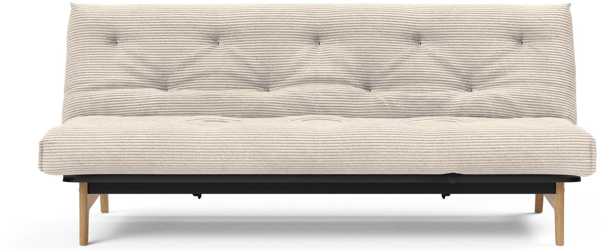 Entdecken Sie das Aslak 120 Bettsofa Nordic Spring von Innovation Living: stilvolles skandinavisches Design, perfekt für platzsparende Lösungen und Übernachtungen.