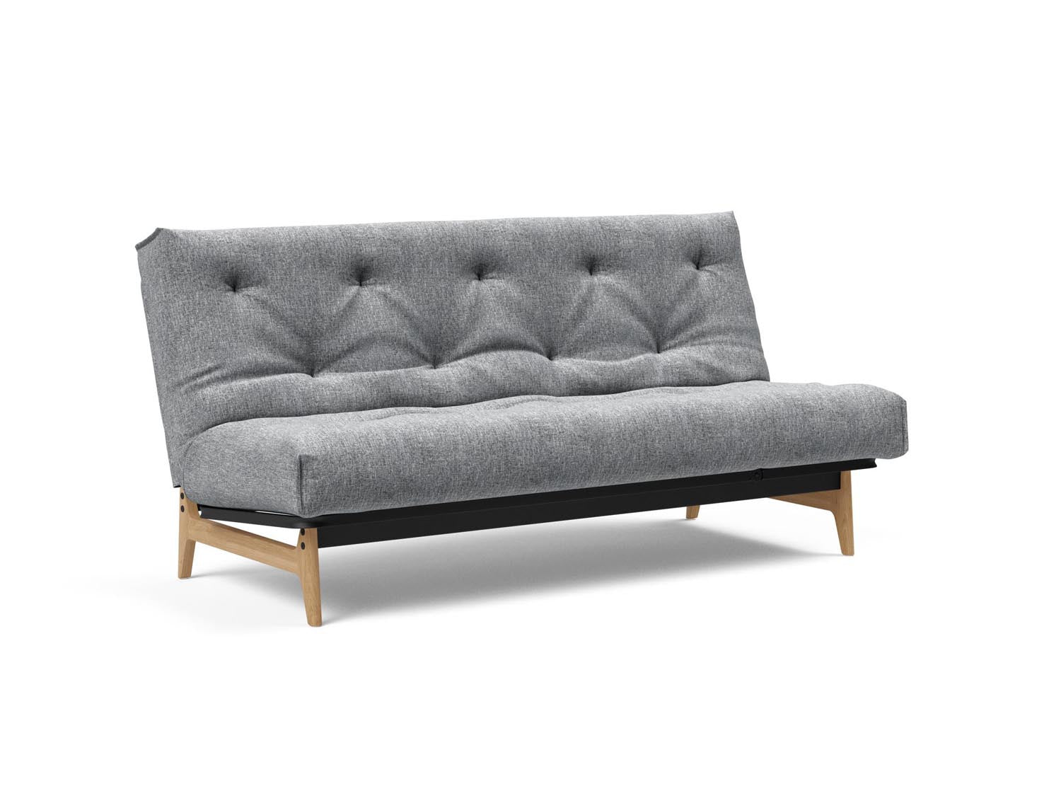 Erleben Sie das Aslak 140 Bettsofa Nordic von Innovation Living – ein elegantes, funktionales Möbelstück mit anpassbaren Matratzen für besten Schlafkomfort.