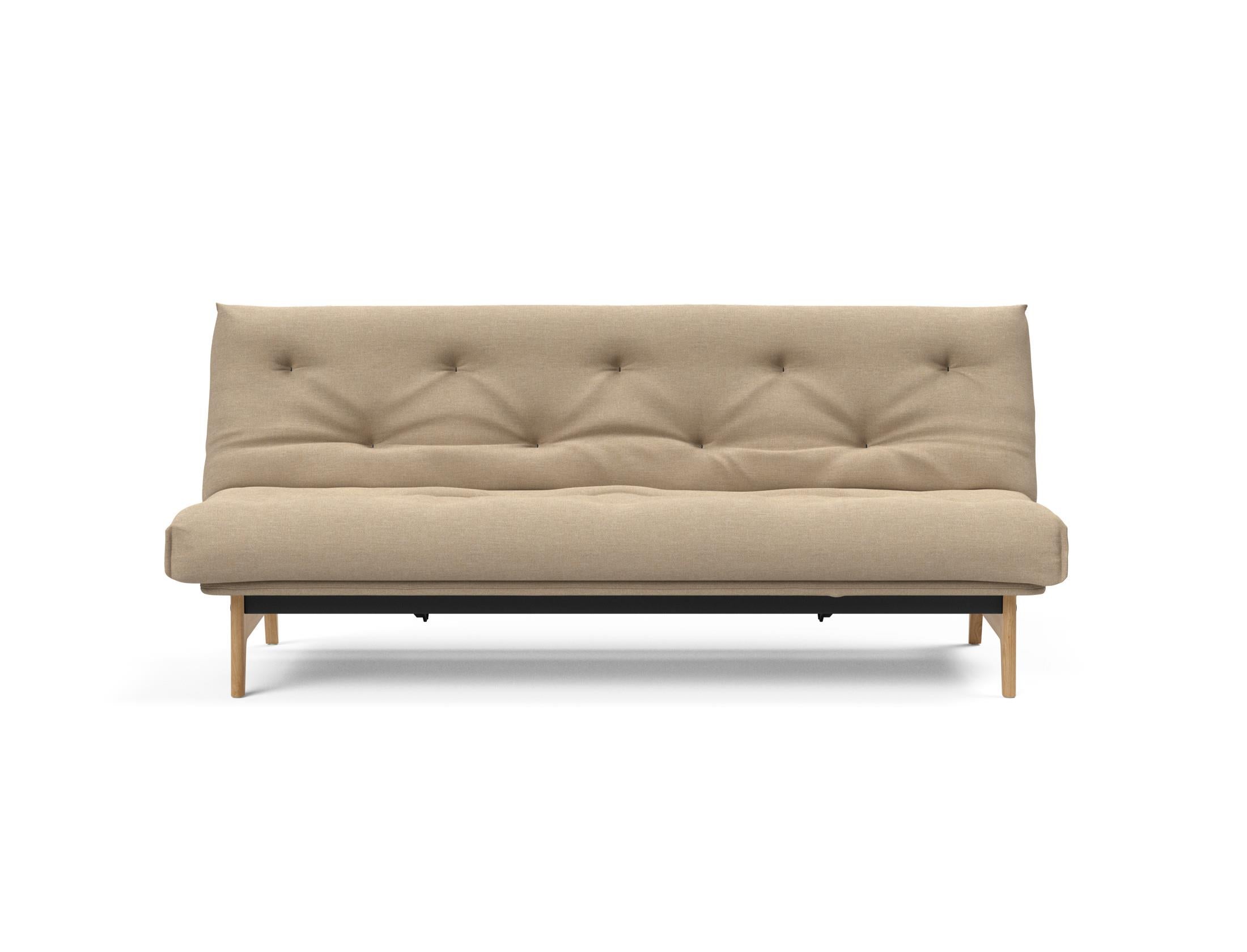 Modernes Aslak 120 Bettsofa im skandinavischen Design, ideal für gemütliche Stunden und flexible Wohnlösungen mit hochwertigem Soft Spring Bezug.