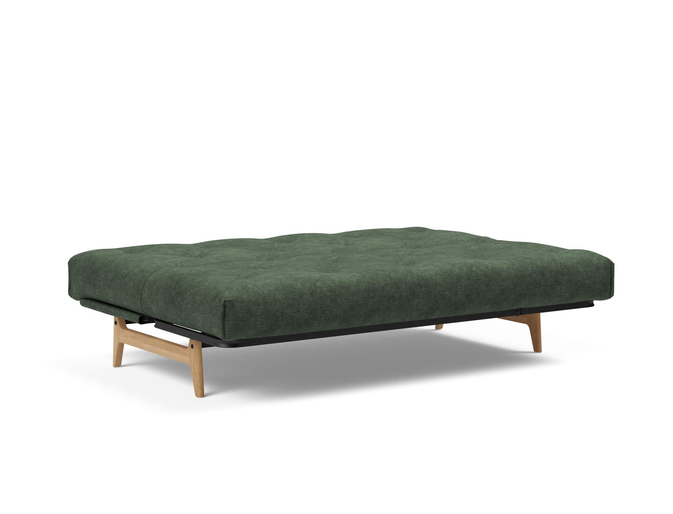 Entdecken Sie das Aslak 140 Bettsofa Nordic Soft Spring: stilvolles Design, robustes Gestell und anpassbare Matratzen für höchsten Schlafkomfort.