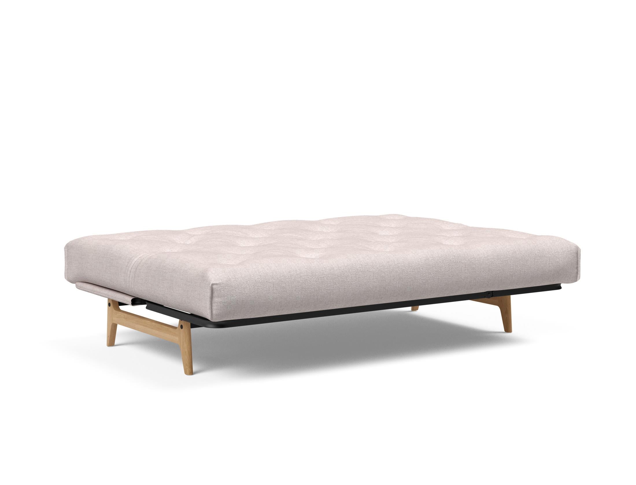 Entdecken Sie das Aslak 140 Bettsofa Nordic Soft Spring: stilvolles Design, robustes Gestell und anpassbare Matratzen für höchsten Schlafkomfort.