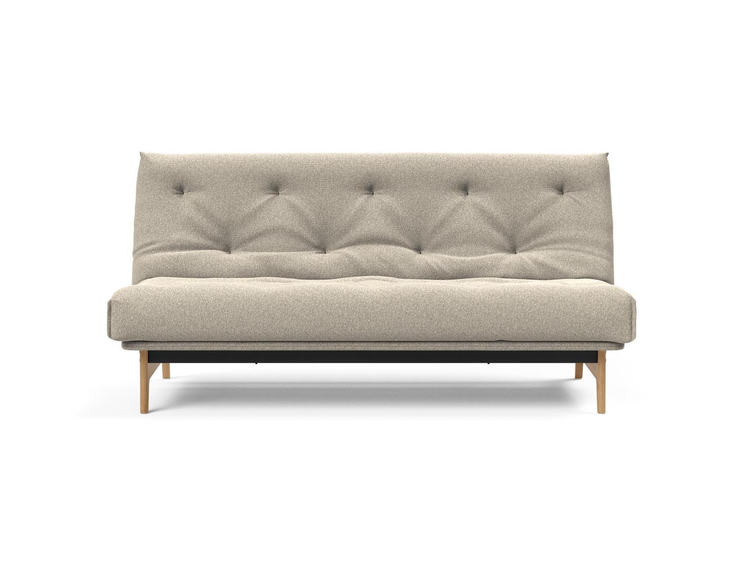 Modernes Aslak 140 Bettsofa im Nordic Design, perfekt für kompakte Wohnräume, vereint Stil und Funktionalität für entspannte Stunden.