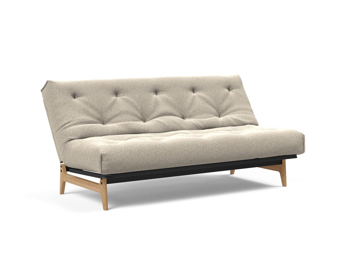 Entdecken Sie das Aslak 140 Bettsofa Nordic: Stilvolles Schlafsofa mit umweltfreundlichen Materialien und hohem Komfort für jeden Raum.