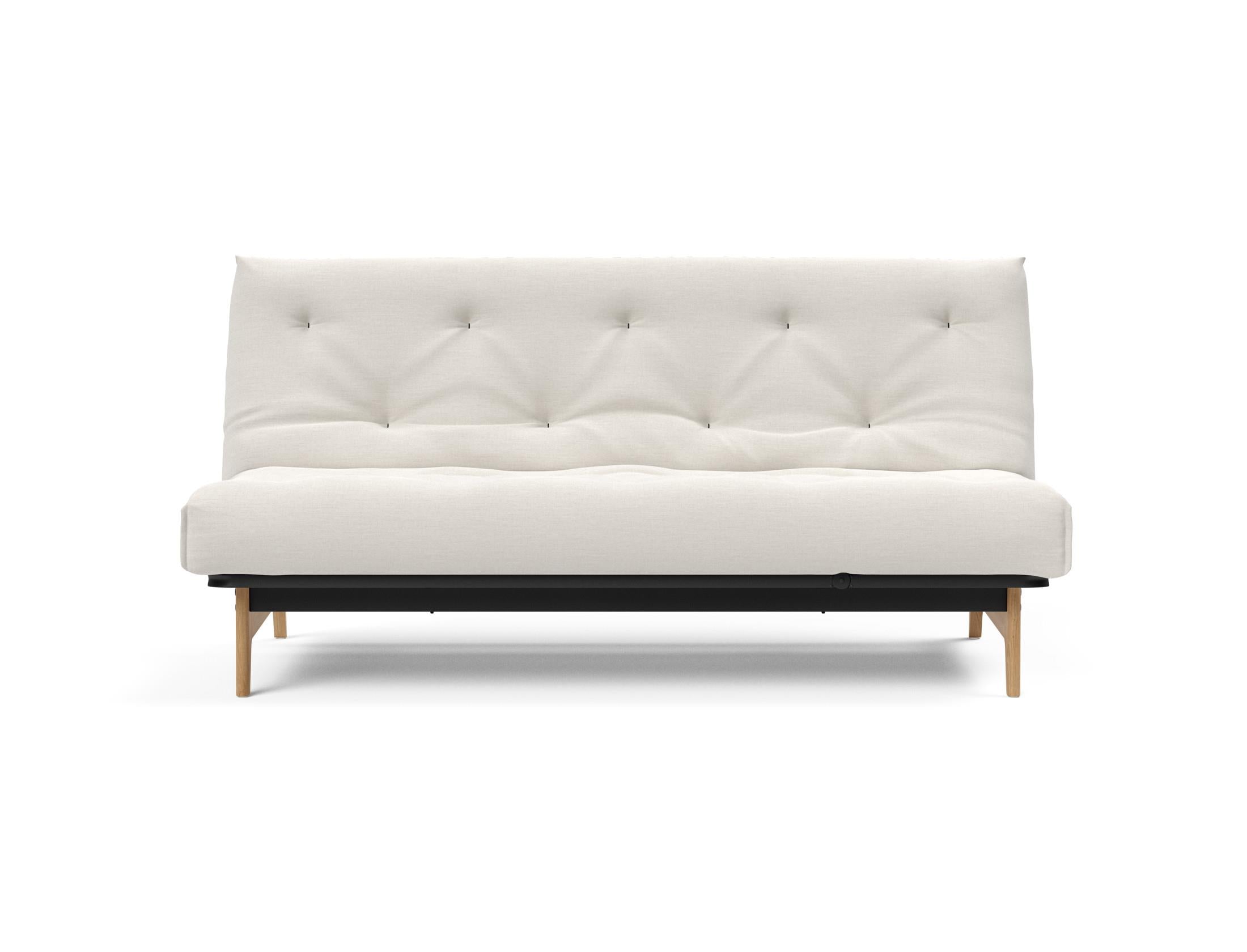 Modernes Aslak 140 Bettsofa im Nordic Design, perfekt für kompakte Wohnräume, vereint Funktionalität und stilvolle Gemütlichkeit.