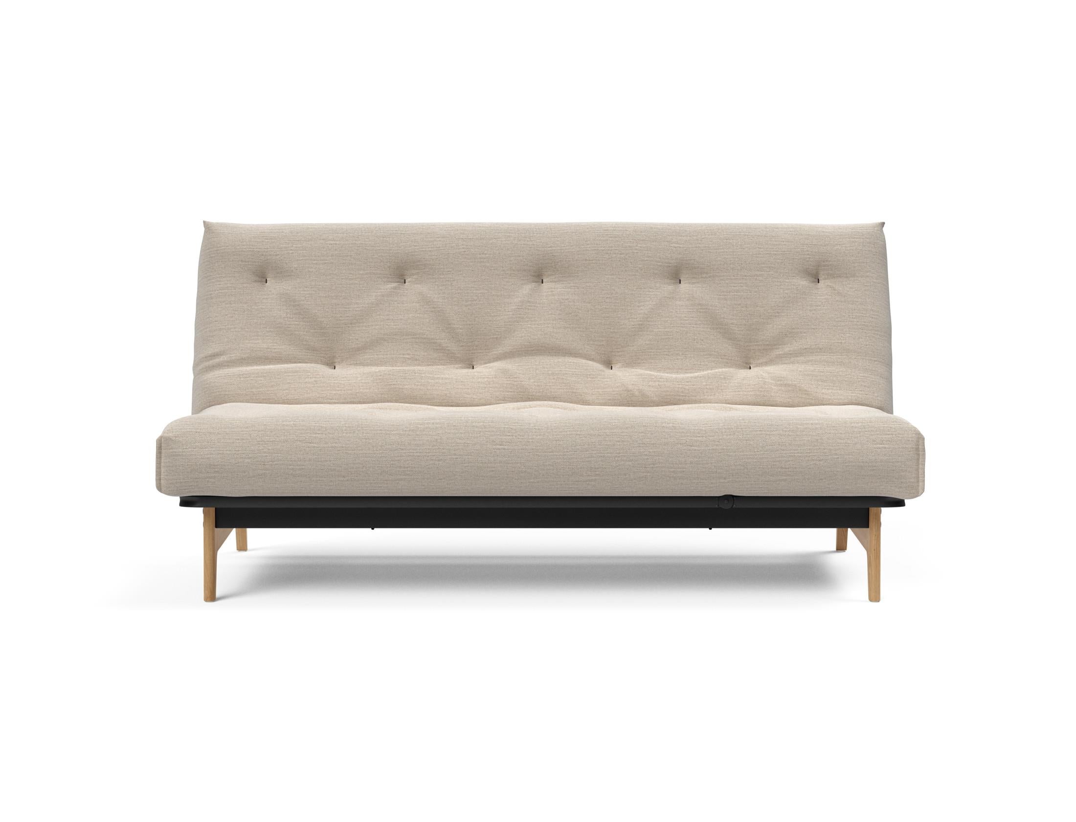 Elegantes Aslak 140 Bettsofa im skandinavischen Stil, ideal für kleine Räume, bietet Komfort und vielseitige Nutzungsmöglichkeiten.